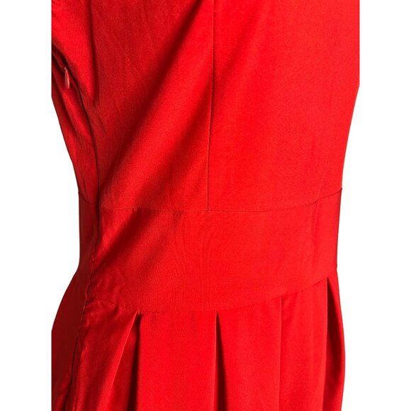 NWT Favo look dress XL Pleated Lightweight Y2K Classic Red Comfortable - Picture 8 of 13